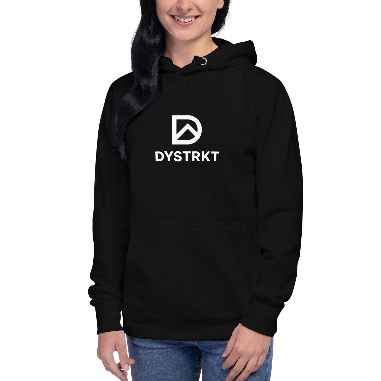 DYSTRKT Essential Hoodie Black | Sudadera negra streetwear premium