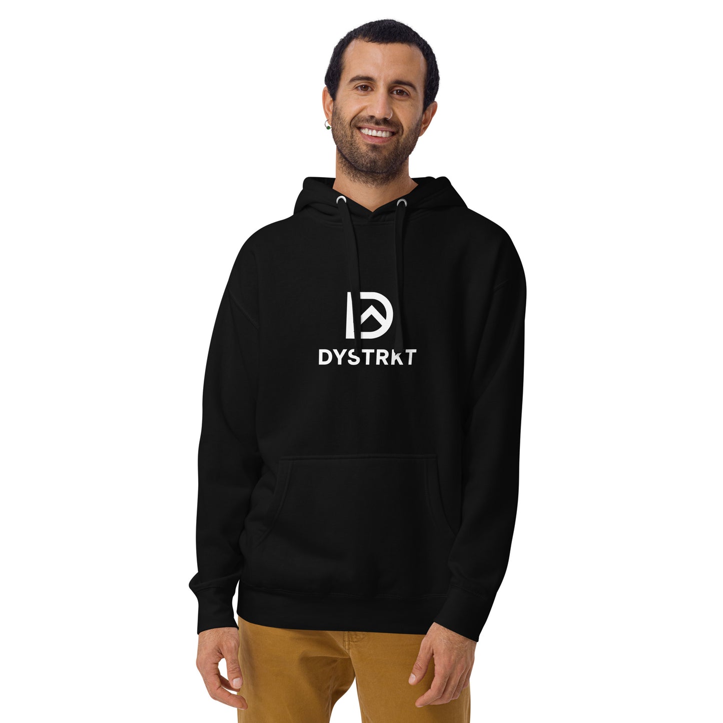 DYSTRKT Essential Hoodie Black | Sudadera negra streetwear premium