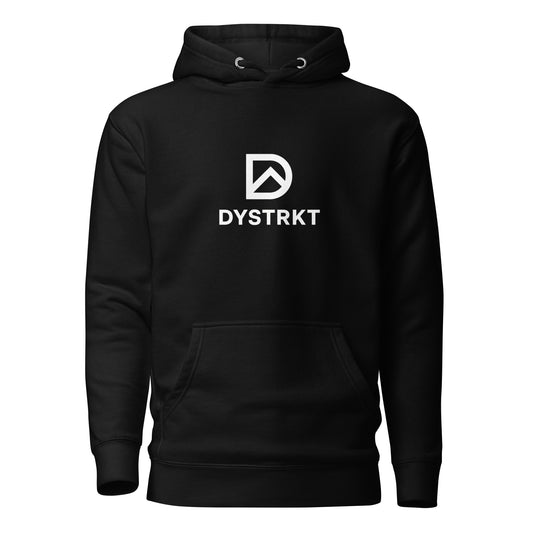 DYSTRKT Essential Hoodie Black | Sudadera negra streetwear premium