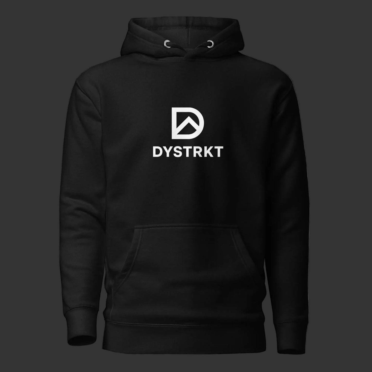 DYSTRKT Essential Hoodie Black | Sudadera negra streetwear premium
