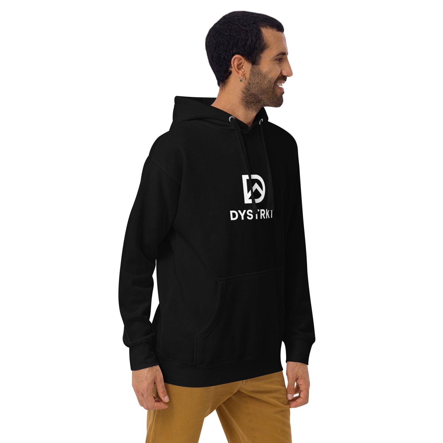 DYSTRKT Essential Hoodie Black | Sudadera negra streetwear premium