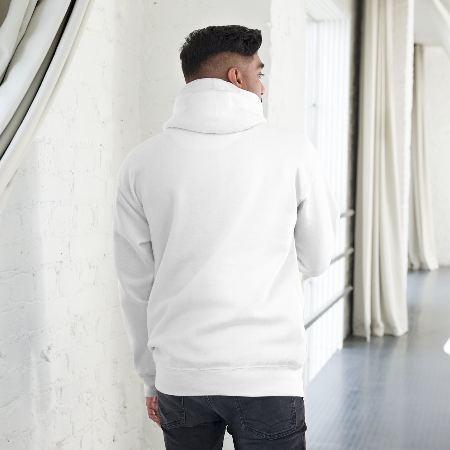 DYSTRKT Essential Hoodie White | Sudadera blanca streetwear premium