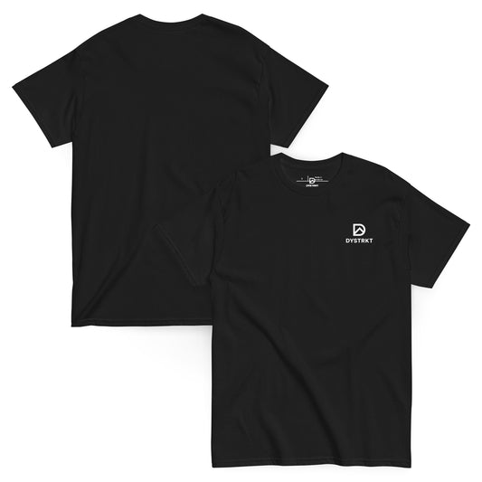 DYSTRKT Core Tee Black | Camiseta negra streetwear premium