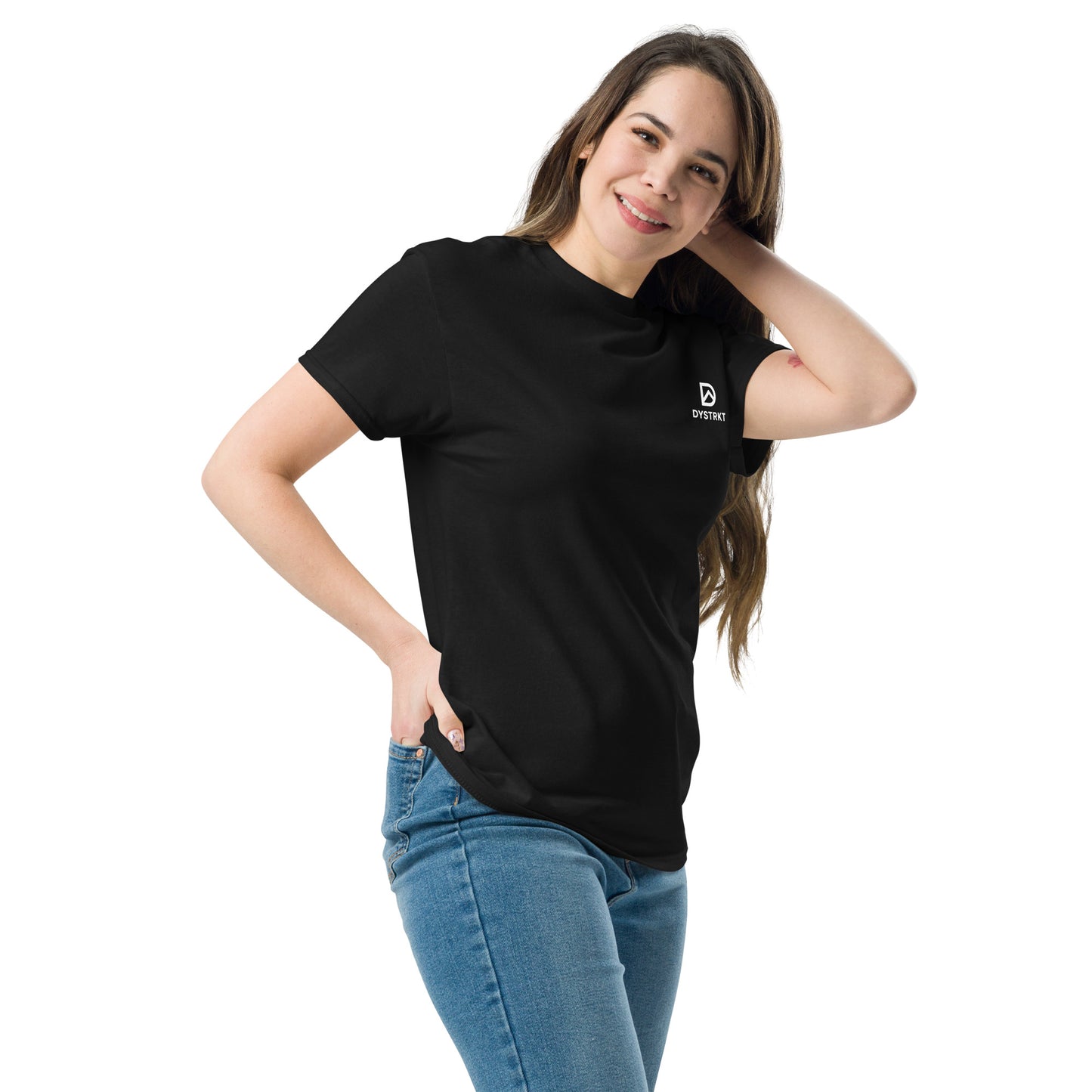 DYSTRKT Core Tee Black | Camiseta negra streetwear premium