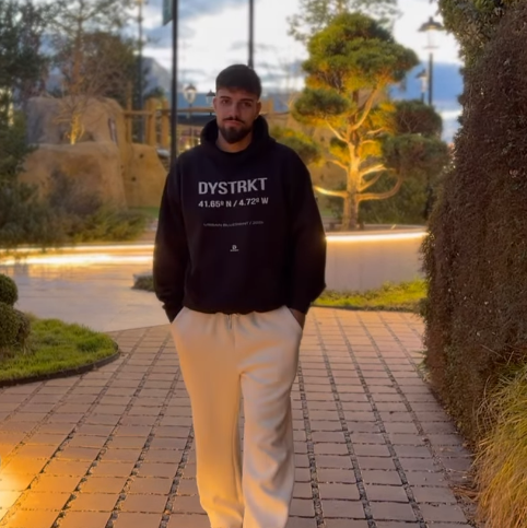 DYSTRKT Blueprint Hoodie Black – Sudadera negra streetwear premium