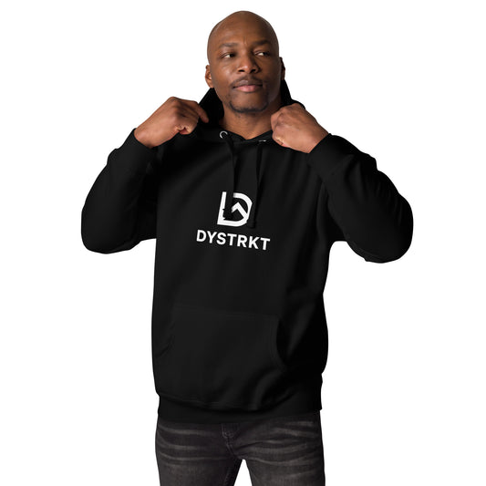 DYSTRKT Essential Hoodie Black | Sudadera negra streetwear premium