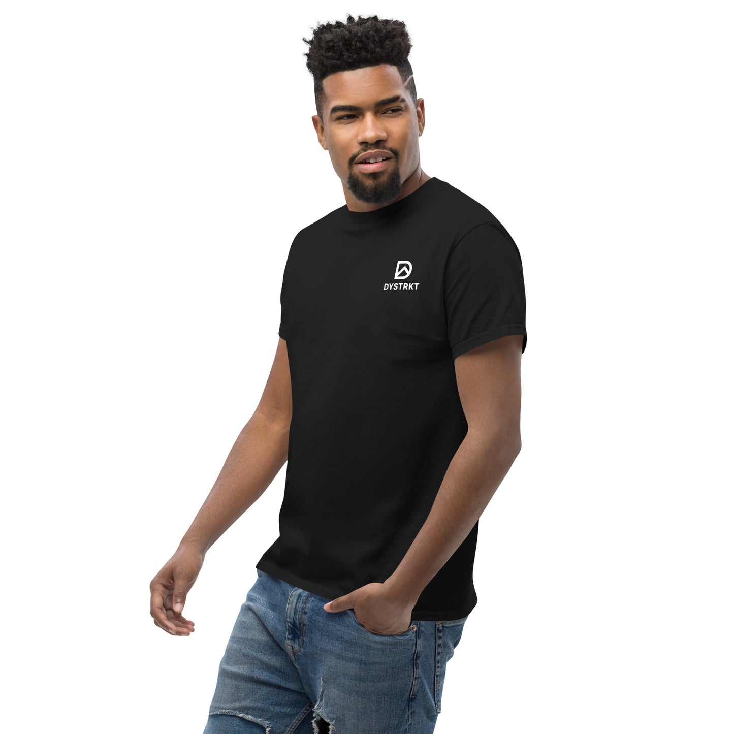 DYSTRKT Core Tee Black | Camiseta negra streetwear premium