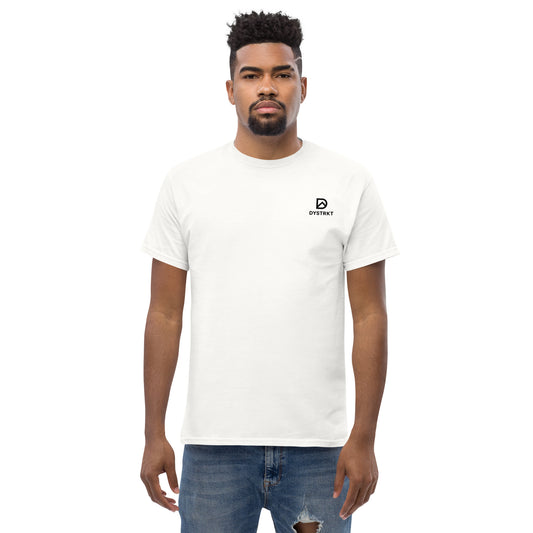 DYSTRKT Core Tee White/Grey | Camiseta blanca streetwear premium