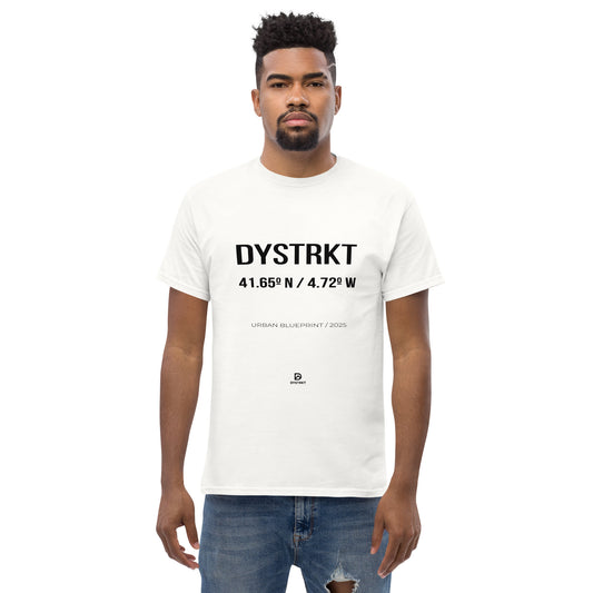 DYSTRKT Blueprint Tee White – Camiseta blanca streetwear premium